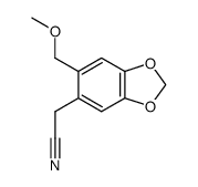 2-(6-(methoxymethyl)benzo[d][1,3]dioxol-5-yl)acetonitrile Structure