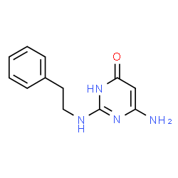 6-Amino-2-[(2-phenylethyl)amino]pyrimidin-4(3H)-one结构式