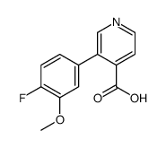 3-(4-fluoro-3-methoxyphenyl)pyridine-4-carboxylic acid结构式