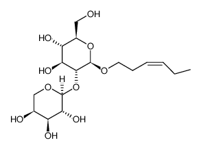 Z-hex-3-en-1-ol O-α-L-arabinopyransyl (1''-2')-β-D-glucopyranoside结构式