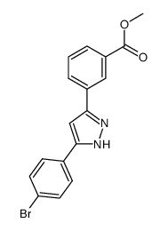 3-[5-(4-bromophenyl)-1H-pyrazol-3-yl]benzoic acid methyl ester Structure