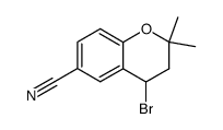 4-bromo-6-cyano-3,4-dihydro-2,2-dimethyl-2H-1-benzopyran结构式