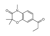 2,2,4-trimethyl-7-propanoyl-1,4-benzoxazin-3-one Structure