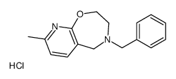 4-benzyl-8-methyl-3,5-dihydro-2H-pyrido[3,2-f][1,4]oxazepine,hydrochloride Structure