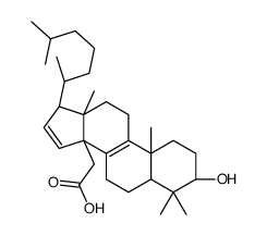 2-[(3S,10S,13R,14R,17S)-3-hydroxy-4,4,10,13-tetramethyl-17-[(2R)-6-methylheptan-2-yl]-2,3,5,6,7,11,12,17-octahydro-1H-cyclopenta[a]phenanthren-14-yl]acetic acid结构式