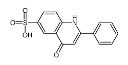 4-oxo-2-phenyl-1H-quinoline-6-sulfonic acid结构式