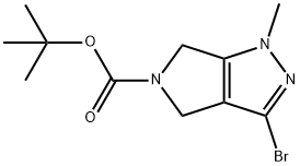 tert-Butyl 3-bromo-1-methyl-4,6-dihydropyrrolo[3,4-c]pyrazole-5(1H)-carboxylate Structure