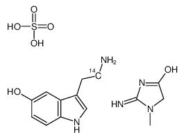 3-(2-aminoethyl)-1H-indol-5-ol,2-amino-3-methyl-4H-imidazol-5-one,sulfuric acid结构式