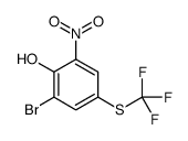 2-Bromo-6-nitro-4-[(trifluoromethyl)sulfanyl]phenol Structure