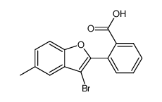 2-(3-bromo-5-methyl-2-benzofuranyl)benzoic acid Structure