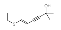 6-ethylsulfanyl-2-methylhex-5-en-3-yn-2-ol结构式