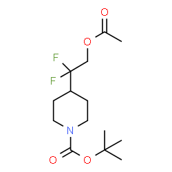 tert-butyl 4-(2-acetoxy-1,1-difluoroethyl)piperidine-1-carboxylate结构式
