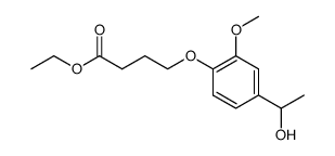 ethyl 4-(4-(1-hydroxyethyl)-2-methoxyphenoxy)butanoate结构式