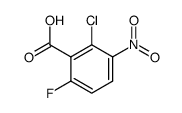 2-氯-6-氟-3-硝基苯甲酸结构式