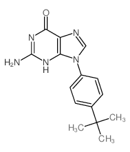 2-amino-9-(4-tert-butylphenyl)-3H-purin-6-one结构式