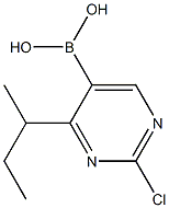 2-Chloro-4-(sec-butyl)pyrimidine-5-boronic acid structure