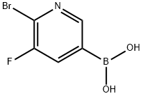 6-Bromo-5-fluoropyridine-3-boronic acid structure