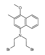 Bis-(2-bromo-ethyl)-(4-methoxy-3-methyl-naphthalen-1-yl)-amine Structure