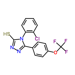 4-(2-CHLORO-PHENYL)-5-(4-TRIFLUOROMETHOXY-PHENYL)-4H-[1,2,4]TRIAZOLE-3-THIOL结构式