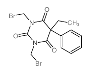 2,4,6(1H,3H,5H)-Pyrimidinetrione,1,3-bis(bromomethyl)-5-ethyl-5-phenyl-结构式