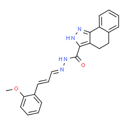 N'-[(1E,2E)-3-(2-methoxyphenyl)prop-2-en-1-ylidene]-4,5-dihydro-1H-benzo[g]indazole-3-carbohydrazide结构式