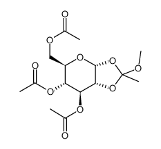 3,4,6-Tri-O-acetyl-a-D-glucopyranose 1,2-(methyl orthoacetate) Structure