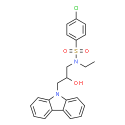 N-(3-(9H-carbazol-9-yl)-2-hydroxypropyl)-4-chloro-N-ethylbenzenesulfonamide Structure