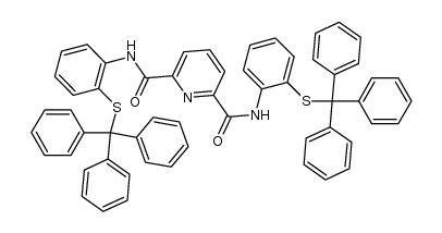 N2,N6-bis(2-(tritylthio)phenyl)pyridine-2,6-dicarboxamide Structure