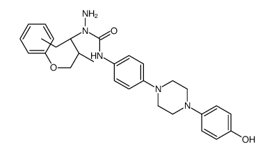 {4-[4-(4-羟基苯基)哌嗪-1-基]苯基}-1-[(1S,2S)-1-乙基-2-甲基-3-苯氧基丙基]-1-羟基苯甲酰胺图片