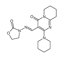 6,7,8,9-Tetrahydro-3-[[(2-oxo-3-oxazolidinyl)imino]methyl]-2-(1-piperidinyl)-4H-pyrido[1,2-a]pyrimidin-4-one Structure