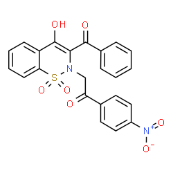 2-(3-Benzoyl-4-hydroxy-1,1-dioxido-2H-1,2-benzothiazin-2-yl)-1-(4-nitrophenyl)ethanone Structure