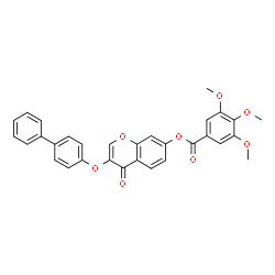 3-([1,1'-biphenyl]-4-yloxy)-4-oxo-4H-chromen-7-yl 3,4,5-trimethoxybenzoate picture