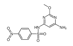 N-(6-amino-2-methoxypyrimidin-4-yl)-4-nitrobenzenesulfonamide结构式