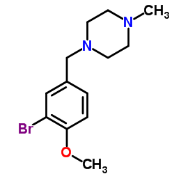 1-(3-溴-4-甲氧基苄基)-4-甲基哌嗪结构式