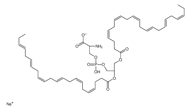 sodium,(2S)-2-azaniumyl-3-[[(2R)-2,3-bis[[(4Z,7Z,10Z,13Z,16Z,19Z)-docosa-4,7,10,13,16,19-hexaenoyl]oxy]propoxy]-oxidophosphoryl]oxypropanoate Structure