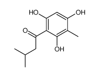 3-methyl-1-(2,4,6-trihydroxy-3-methylphenyl)butan-1-one结构式