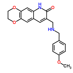 8-{[(4-Methoxybenzyl)amino]methyl}-2,3-dihydro[1,4]dioxino[2,3-g]quinolin-7(6H)-one结构式