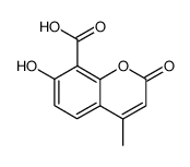 7-hydroxy-4-methylcoumarin-8-carboxylic acid结构式