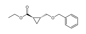 (1R,2R)-2-Benzyloxymethyl-cyclopropanecarboxylic acid ethyl ester结构式