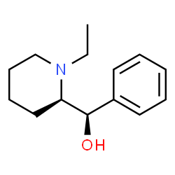 2-Piperidinemethanol,1-ethyl-alpha-phenyl-,(alphaR,2R)-rel-(9CI) Structure