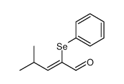 4-methyl-2-phenylselanylpent-2-enal Structure