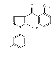 (5-amino-1-(3-chloro-4-fluorophenyl)-1h-pyrazol-4-yl)(o-tolyl)methanone structure