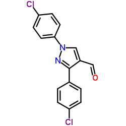 1,3-Bis(4-chlorophenyl)-1H-pyrazole-4-carbaldehyde结构式