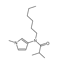 N-hexyl-2-methyl-N-(1-methylpyrrol-3-yl)propanamide结构式