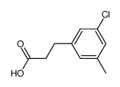 3-(3-chloro-5-methylphenyl)propanoic acid结构式