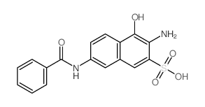 3-amino-7-benzamido-4-hydroxy-naphthalene-2-sulfonic acid structure