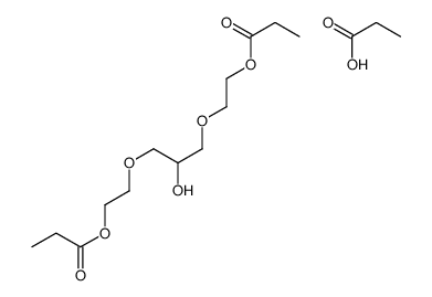 2-[2-hydroxy-3-(2-propanoyloxyethoxy)propoxy]ethyl propanoate,propanoic acid Structure