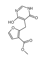 2-(4,6-dioxo-1,4,5,6-tetrahydro-pyrimidin-5-ylmethyl)-furan-3-carboxylic acid methyl ester结构式