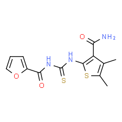 N-({[3-(aminocarbonyl)-4,5-dimethyl-2-thienyl]amino}carbonothioyl)-2-furamide picture