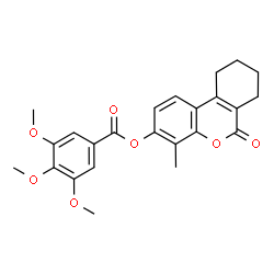 (4-methyl-6-oxo-7,8,9,10-tetrahydrobenzo[c]chromen-3-yl) 3,4,5-trimethoxybenzoate Structure